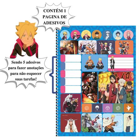 Caderno Anime Naruto Uzumaki 10 Matérias Universitário - TECH KING