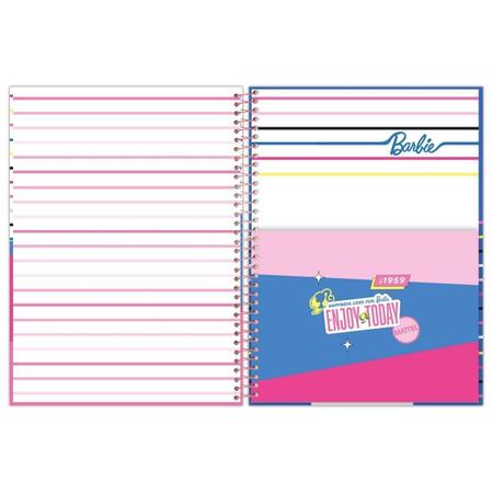 Imagem de Caderno Barbie Capa Dura Espiral 1 Matéria 80 Folhas Escolar