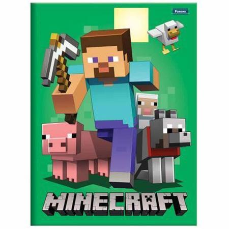 Imagem de Caderno Brochura 1/4 Minecraft 96 Folhas Foroni