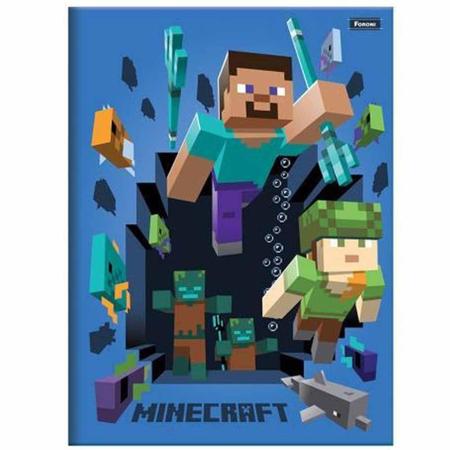 Imagem de Caderno Brochura 1/4 Minecraft 96 Folhas Foroni