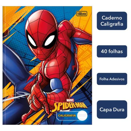 Caderno de Desenho e Cartografia homem Aranha Espiral Capa Dura Spider-Man  80 Folhas