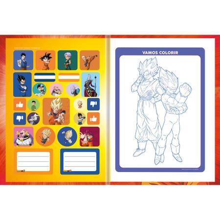 Caderno Brochura Dragon Ball Dupla - 80 Folhas - São Domingos - Casa Joka