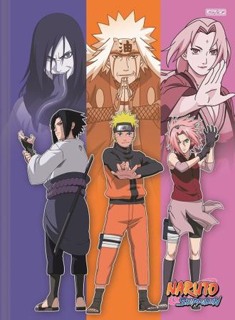 Caderno Brochura Pequeno 1/4 Anime Naruto Shippuden 80 Folhas