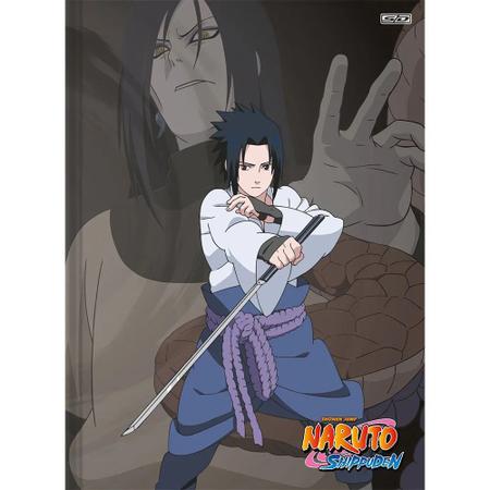 CADERNO BROCHURA PEQUENO 1/4 ANIME NARUTO SHIPPUDEN 80 FOLHAS