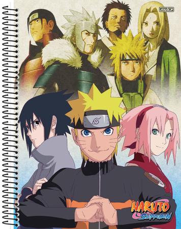 Caderno Capa Dura Naruto Hokage Espiral 1 Matéria Shippuden - São