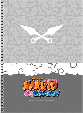 Caderno Capa Dura Naruto Hokage Espiral 1 Matéria Shippuden - São