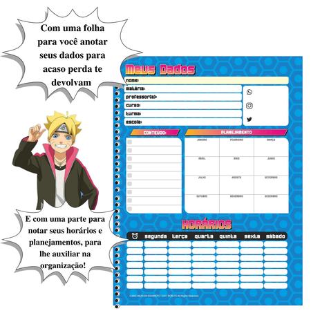 Caderno Capa Dura Universitario Anime Boruto filho naruto - TECH KIING -  Caderno Escolar / Universitário - Magazine Luiza