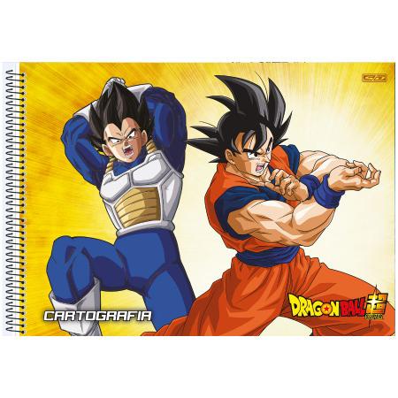 Caderno De Desenho Dragon Ball Super 60 Folhas Cartografia