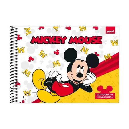 Caderno cartografia e desenho capa dura 48 folhas Disney Minnie