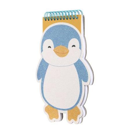 Caderno com 40 folhas em formato de pinguim cor azul - MINISO Imagem de Caderno com 40 folhas em formato de pinguim cor azul