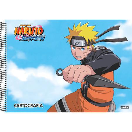 Caderno de Cartografia e Desenho CD 60F Naruto São Domingos