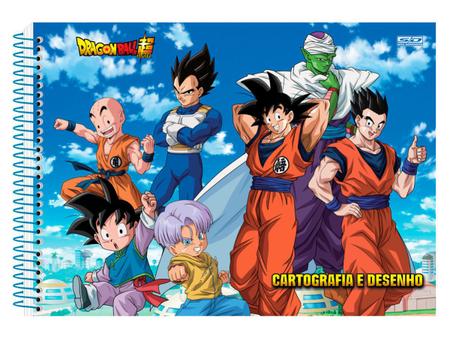 Caderno Dragon Ball Batalha Cartografia e Desenho 60F - Shop Macrozao