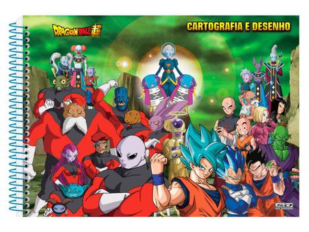 Caderno Cartografia e Desenho Capa Dura - Dragon Ball - 60 fls