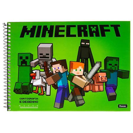 Caderno de Cartografia e Desenho - Minecraft - Foroni - Caderno de