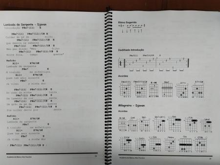 Caderno de Cifras e Tablaturas Violão MPB vol. 1 55 músicas 118 pg -  Academia de Música - Livros de Arte e Fotografia - Magazine Luiza