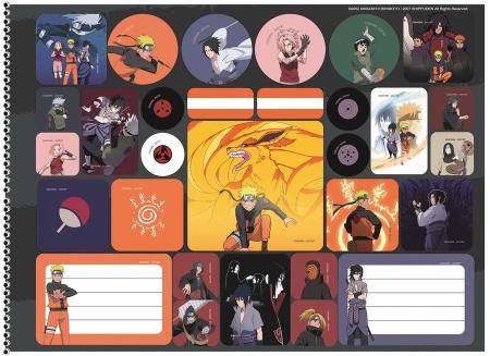 Caderno de Desenho Cartográfia Espiral Anime Naruto 1 Matéria 60