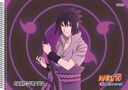 Caderno de Desenho Cartográfia Espiral Anime Naruto 1 Matéria 60 Folhas São  Domingos