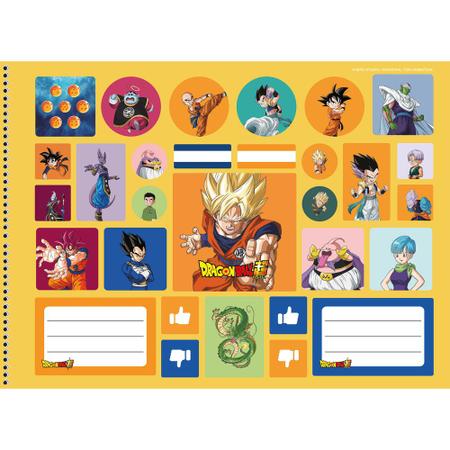 Caderno de Desenho Dragon Ball Goku - 60 Folhas - São Domingos - Casa Joka