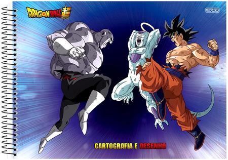 Caderno de Cartografia e Desenho Dragon Ball Super - Goku Black vs Beerus -  São Domingos - Caderno de Cartografia - Magazine Luiza