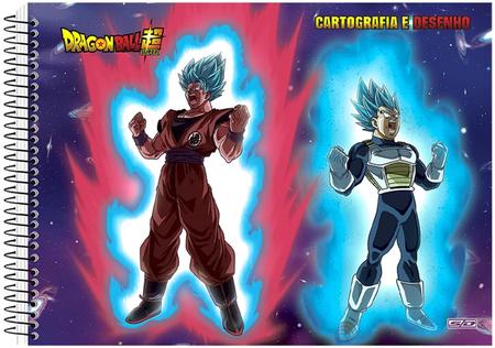 Caderno de Cartografia e Desenho Dragon Ball Super - Goku Black vs Beerus -  São Domingos - Caderno de Cartografia - Magazine Luiza