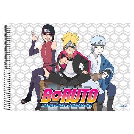 Caderno De Desenho e Cartografia Boruto 60 folhas SD