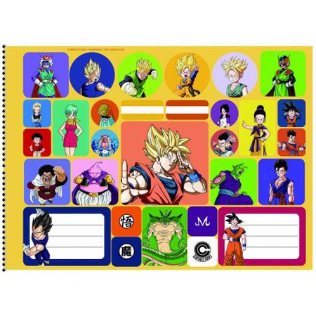 Caderno Espiral Cartografia e Desenho Capa Dura 60 Fls Dragon Ball