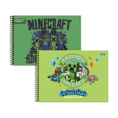 Caderno de Cartografia e Desenho - Minecraft - Foroni - Caderno de  Cartografia - Magazine Luiza