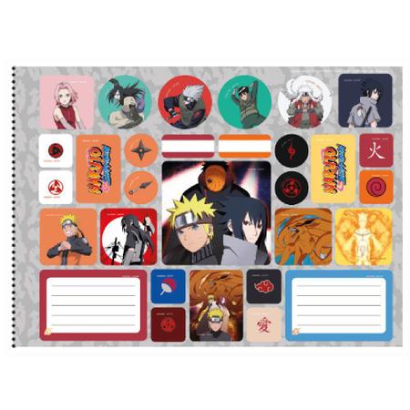 Caderno de Desenho Naruto 275 x 200mm 60 Folhas TILIBRA - Valpel Super  Papelaria