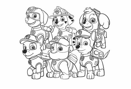 Patrulha Canina Desenhos para Colorir