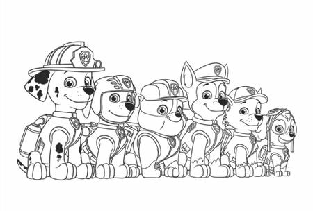 Patrulha Canina: Prontos para Colorir