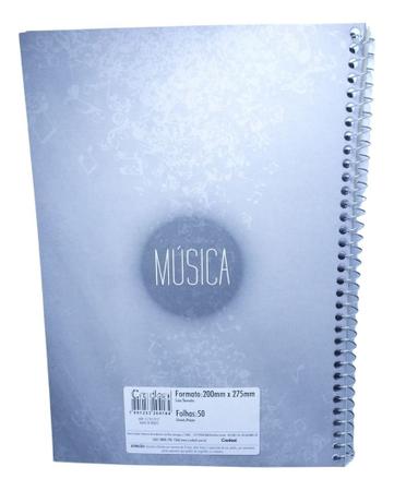 Imagem de Caderno De Musica 50 Paginas Universitário Com Pauta