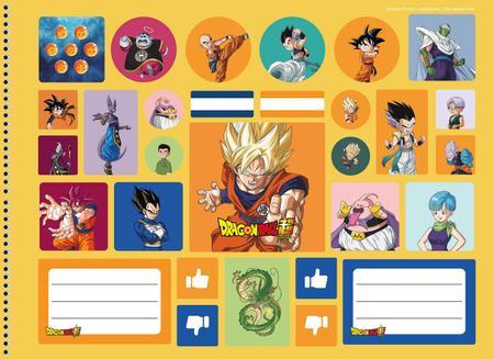 Caderno Desenho Dragon Ball Capa Dura Grande 60 Folhas - SÃO