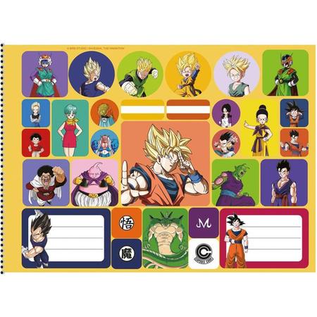 Caderno Desenho Dragon Ball Capa Dura Grande 60 Folhas