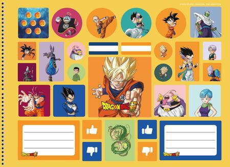 Caderno de Cartografia e Desenho CD 60F Dragon Ball São Domingos