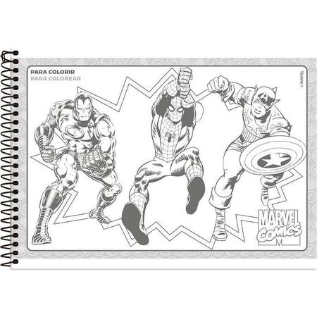 Imagem de Caderno Desenho UNIV Capa Dura Marvel Comics 80F PCT.C/05