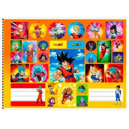 Caderno Dragon Ball Goku E Vegeta Cartografia e Desenho 60F - Shop Macrozao