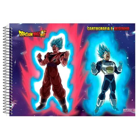 Caderno Dragon Ball Goku E Vegeta Cartografia e Desenho 60F - Macrozão -  Caderno de Desenho - Magazine Luiza