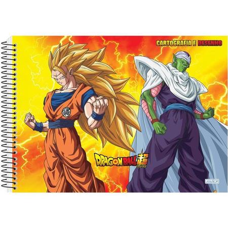 Caderno Dragon Ball Super de Desenho e Cartografia 96 Folhas - São Domingos  - Caderno de Cartografia - Magazine Luiza