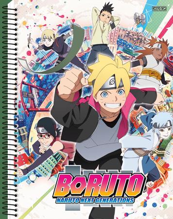 Caderno Universitario Boruto Naruto 10 Materias Capa Dura