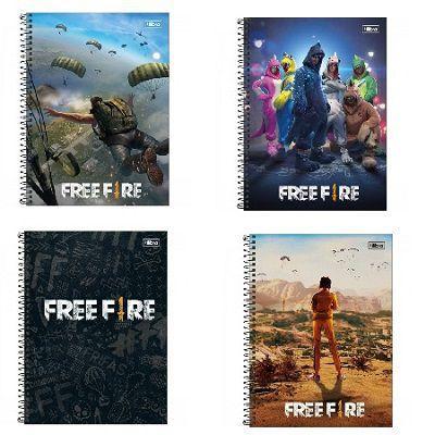 Caderno Espiral Univ. Capa Dura 1 Matéria 80 Fls Free Fire Tilibra na  Papelaria Art Nova