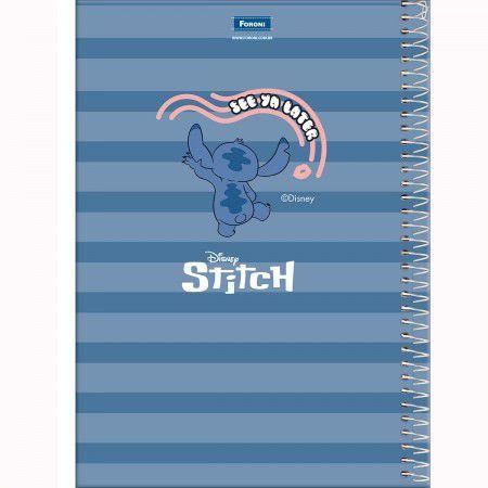 Caderno Espiral Univ Stitch Sorrindo 10Mat 160fls Foroni