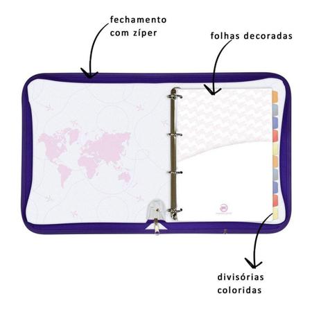 Imagem de Caderno Fichário Argolado Pequeno Com Divisórias e Folhas A5 - DAC