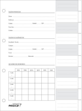 Imagem de Caderno Fichário Argolado Universitário Bordado Acupuntura