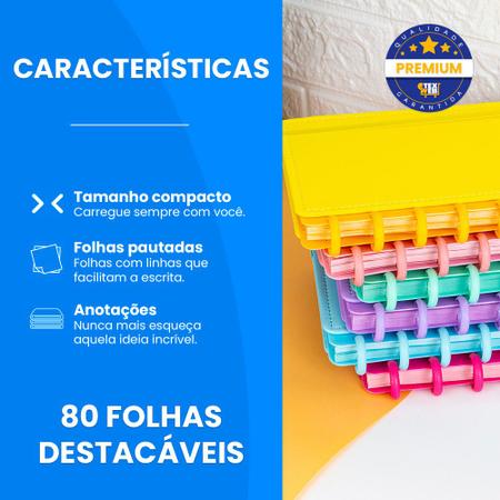 Imagem de Caderno Inteligente Diario Papelaria Fofa Planner 80 Folhas