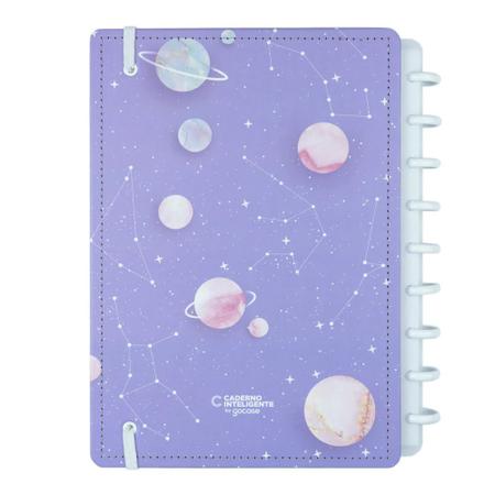 Imagem de Caderno Inteligente Disco Purple Galaxy Gocase Escolar A5