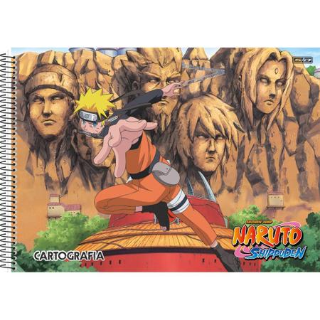 Caderno Naruto Shippuden Desenho e Cartografia Naruto Sasuke - Caderno de  Cartografia - Magazine Luiza