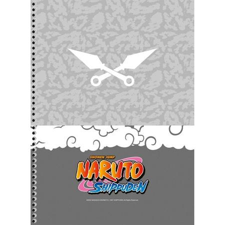 Caderno Espiral Univ Naruto Shiippuden Hokage 1Mat 80 Fls SD