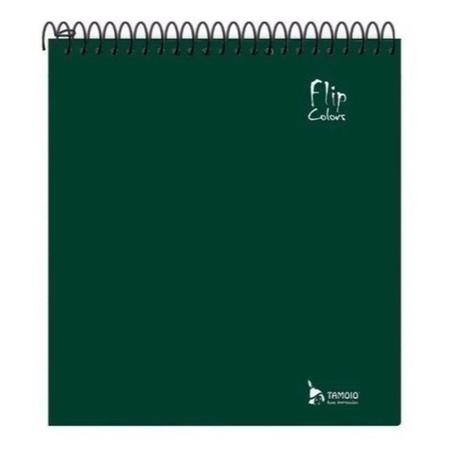 Imagem de Caderno Para Canhotos com 10 Matérias Tamoio Flipcolors Verde