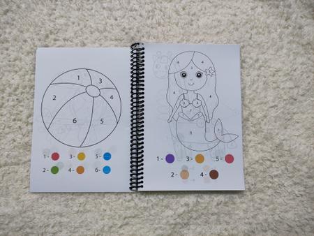 Caderno com Desenhos para Colorir de acordo com números –