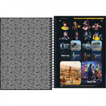 Caderno Pequeno Espiral Free Fire - Tilibra